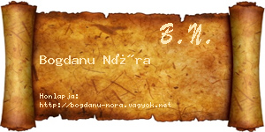 Bogdanu Nóra névjegykártya